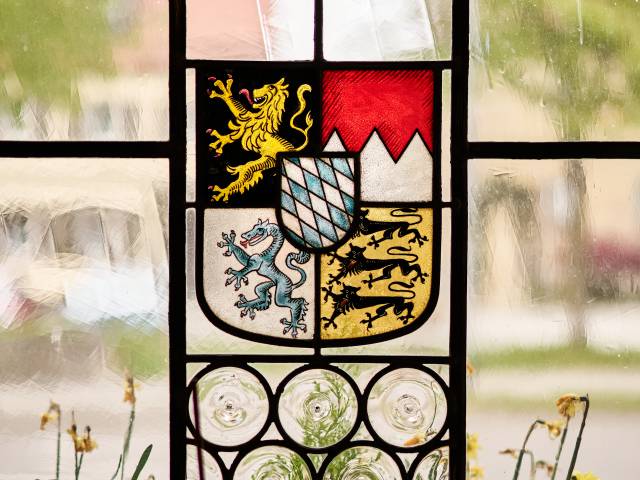 Franken Wappen in Glas