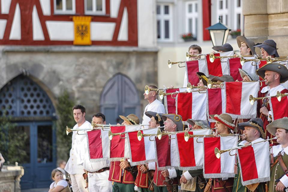 Fanfarenzug in Rothenburg ob der Tauber